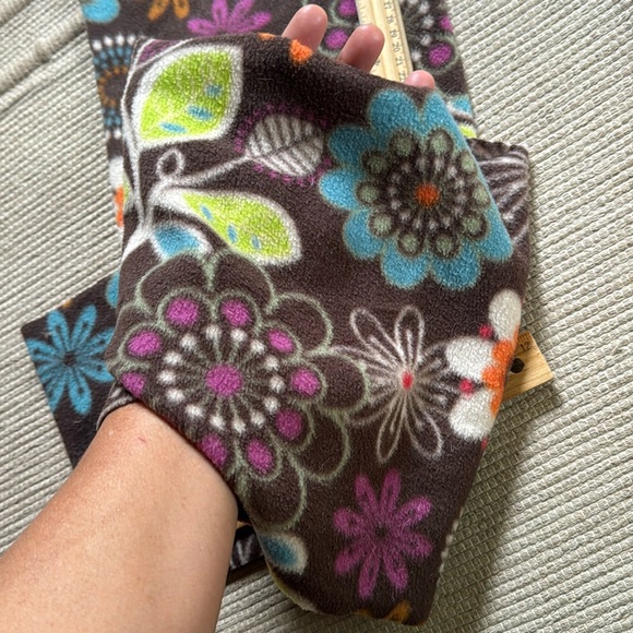 3 Neck gators warmer set hand sewn brown blue multi  floral fun soft NEW O/S - Picture 6 of 9